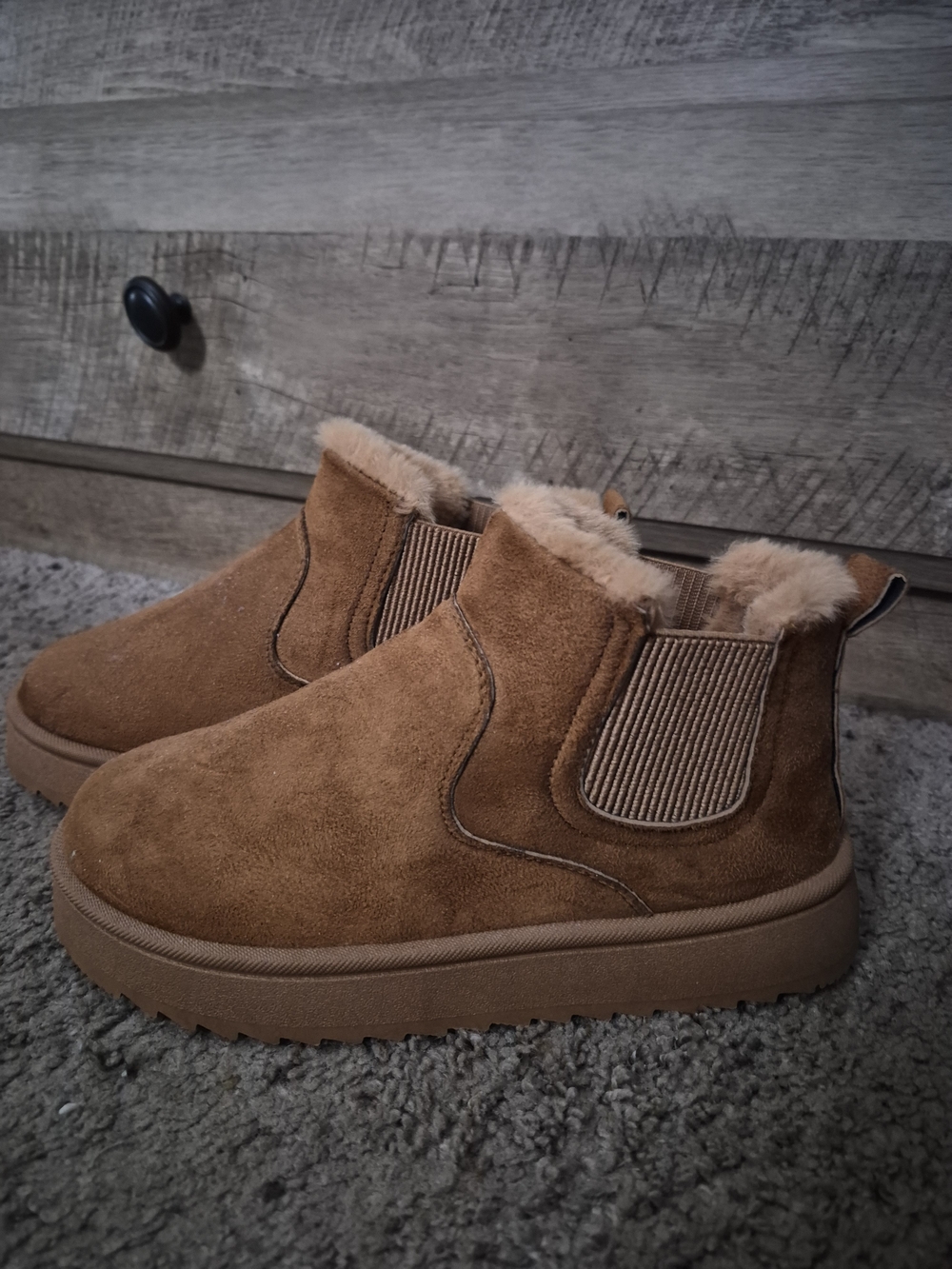 Brown Fur-Lined Boots